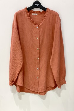 CHEMISE-GAZE-701-ROSE PÂLE