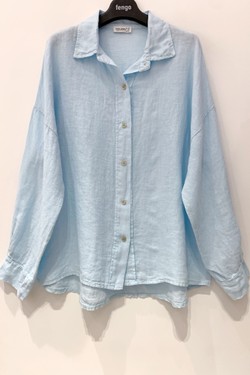 CHEMISE-LIN-455A-BLEU JEAN