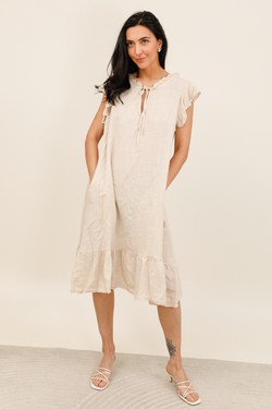 Robe-Gabriela-4838-BLEU JEAN-VERT ÉMERAUDE