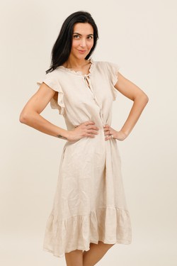 Robe-Gabriela-4838-BLEU JEAN-VERT ÉMERAUDE