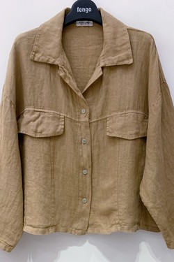 CHEMISE-LIN-2P475B-CAMEL