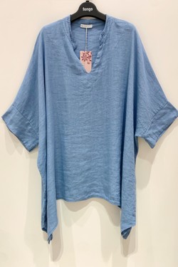 TUNIQUE-LIN-PALOMA-1-BLEU AZUR