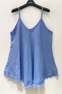 TOP-LIN-9589-BLEU JEAN-FUCHSIA/ROSE