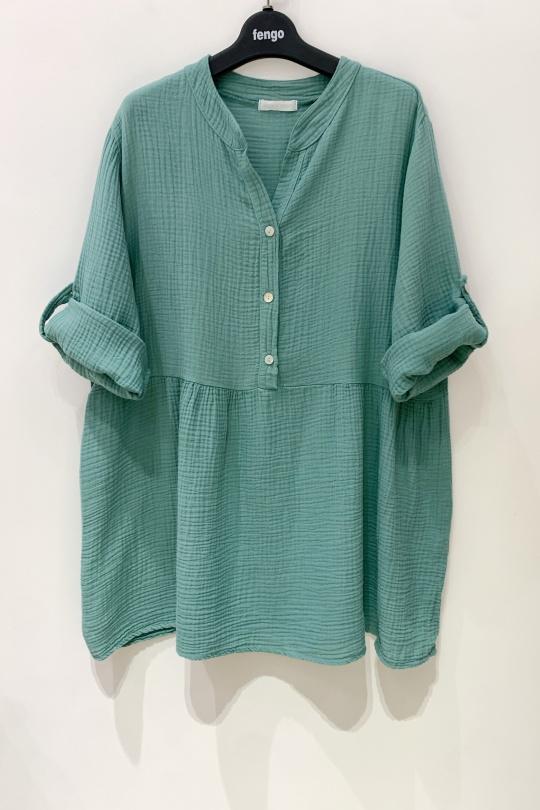 BLOUSE-GAZE-8790-VERT D EAU
