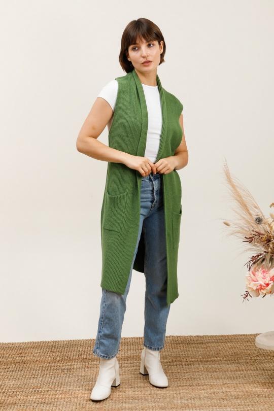 GILET-25W216-VERT GAZON