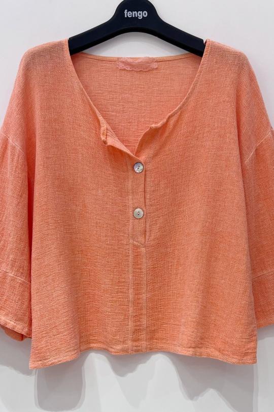 BLOUSE-LC-2BT86--ORANGE