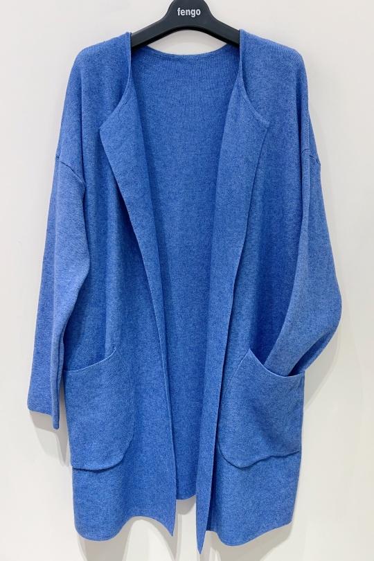 VESTE-LARGE-98-BLEU ROYAL