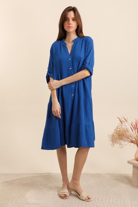 ROBE-SELENA-BLEU ROYAL