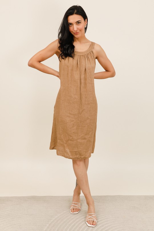 ROBE-LIN-9879-CAMEL