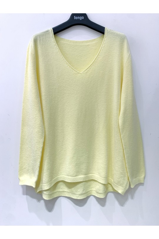 PULL-3D-COLV-610A-JAUNE PASTEL