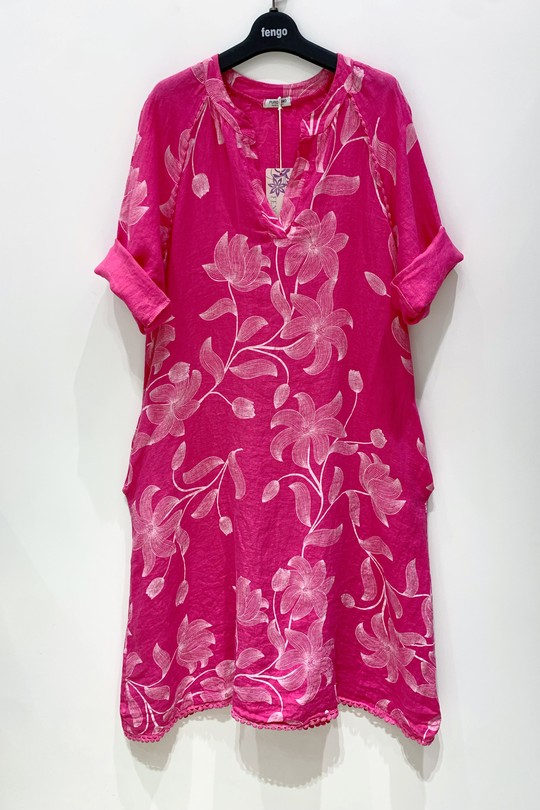 ROBE-LIN-LILI2-FUCHSIA/ROSE