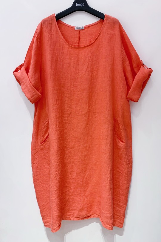 ROBE-LIN-2P-CORAIL