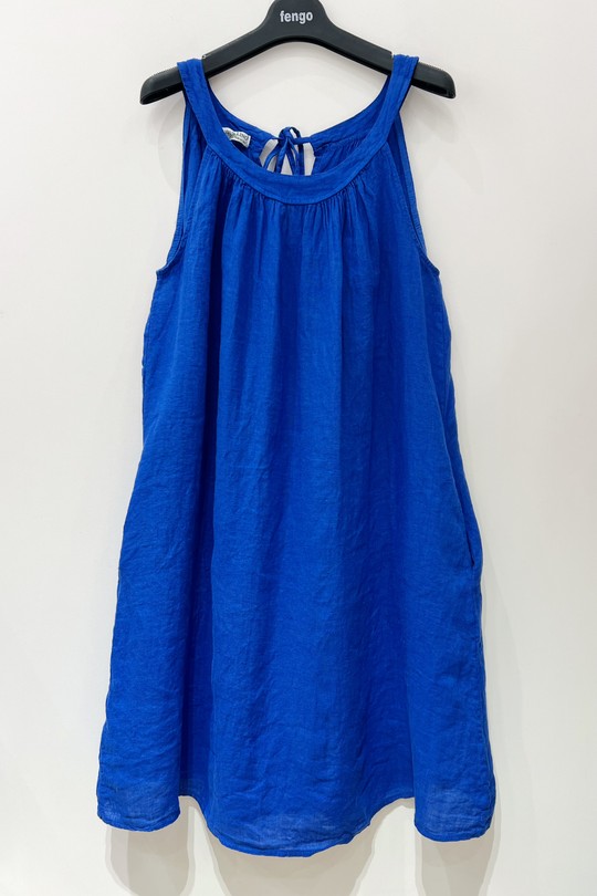 ROBE-LIN-9879-BLEU ROYAL