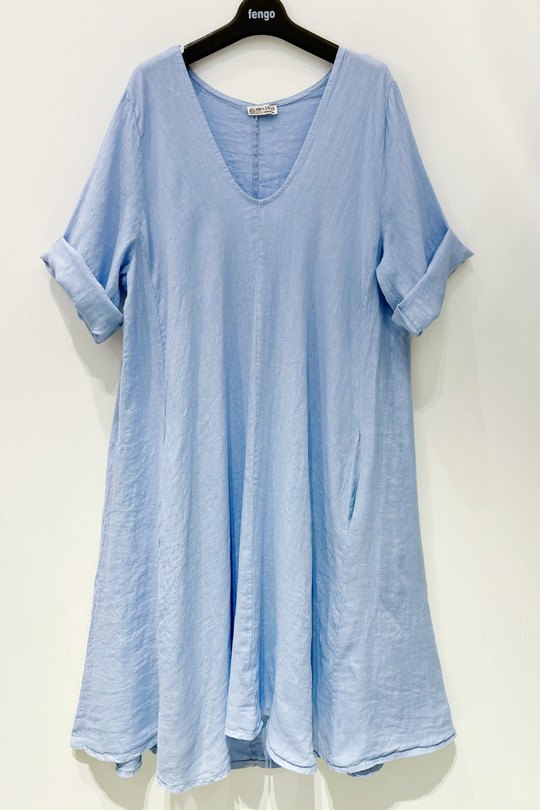 ROBE-LIN-41B-BLEU CIEL