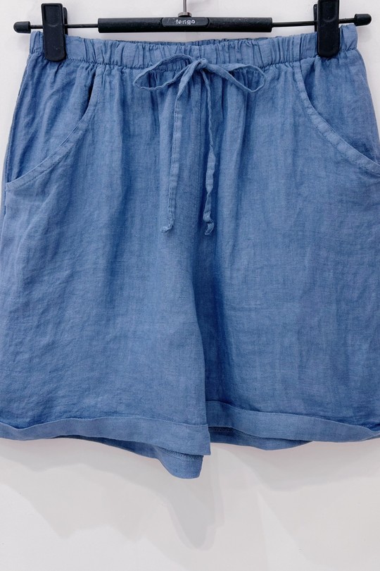 SHORT-LIN-459A-BLEU JEAN