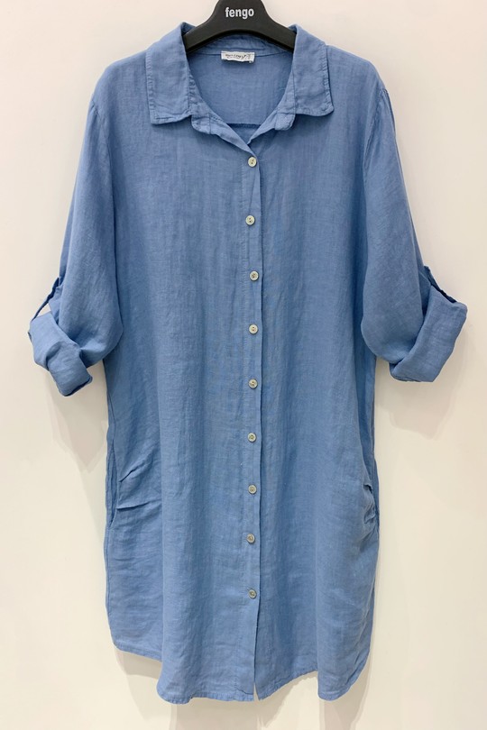 CHEMISE-197LIN-BLEU JEAN