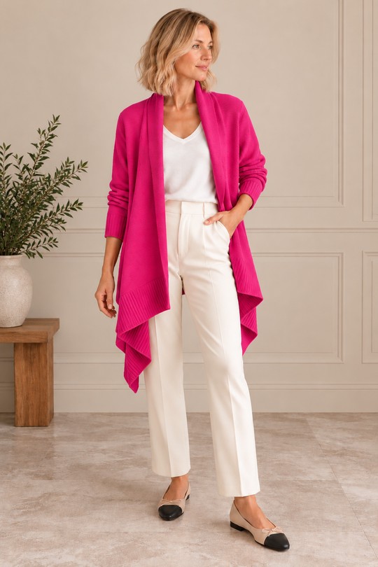 GILET-256W218-FUCHSIA
