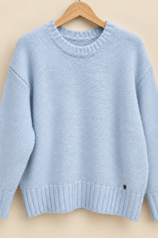 PULL-26W169-BLEU CIEL