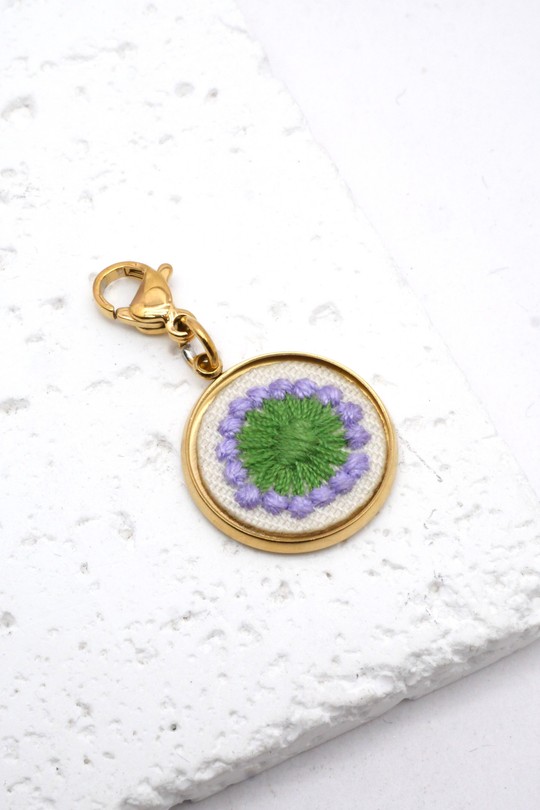 PE FLEUR 17MM-VERT