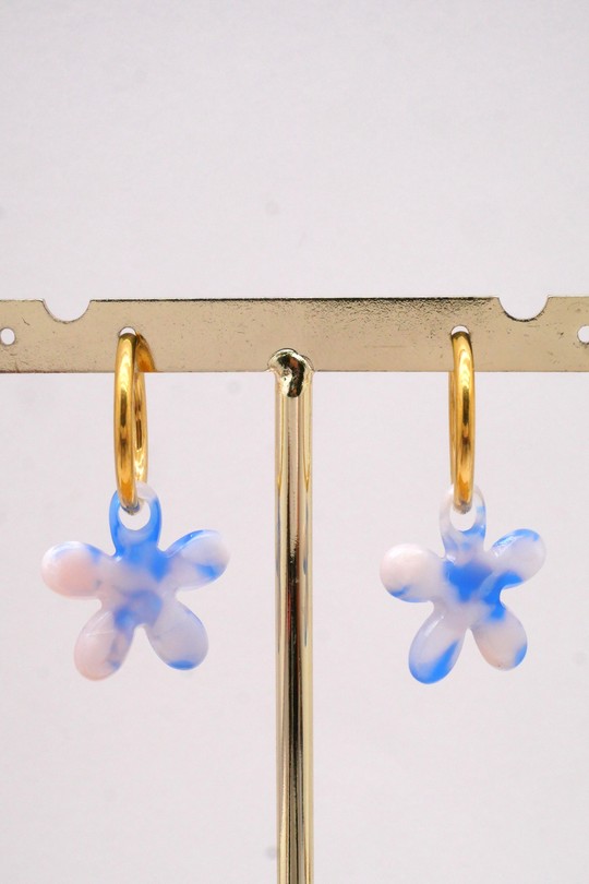 BO FLEURS 22MM-BLEU