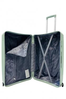 TRUNKY, LOT DE 3 VALISES RECTANGULAIRE EN POLYPROPYLÈNE (799) VERT-VERT