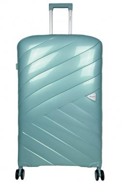SHINE, LOT DE 4 VALISES EN POLYPROPYLÈNE IRIDISCENT. (HLS-08) M-MENTHE/VERT