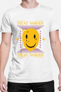 TRUST NOBODY - TSHIRT HOMME-ROUGE