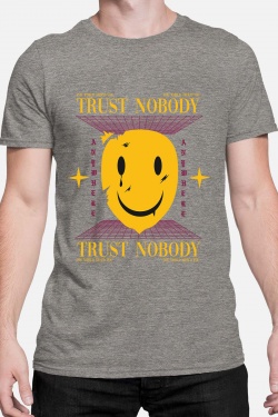TRUST NOBODY - TSHIRT HOMME-ROUGE