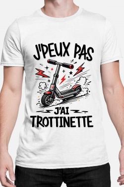 PEUX PAS... TROTINETTE STYL - TSHIRT HOMME-GRIS