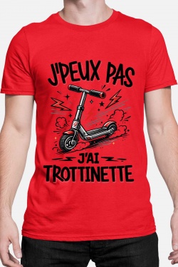 PEUX PAS... TROTINETTE STYL - TSHIRT HOMME-GRIS