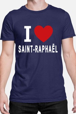 I love SAINT-RAPHAËL - Tshirt Homme-MARINE