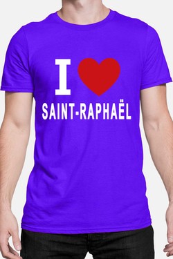 I love SAINT-RAPHAËL - Tshirt Homme-MARINE