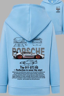 Porsche 911 RS - Sweat Capuche Garçon AR-NOIR