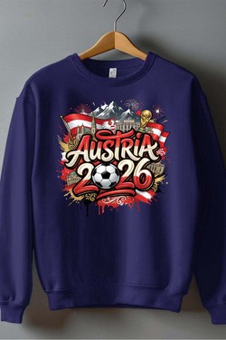 Cdm26 Austria - Sweat Col Rond Homme-BLEU ROI