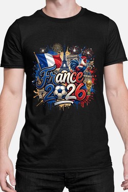Cdm26 France - Tshirt Homme-NOIR