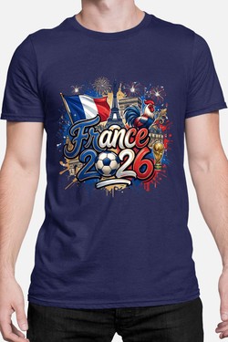Cdm26 France - Tshirt Homme-NOIR