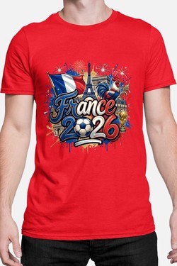 Cdm26 France - Tshirt Homme-NOIR