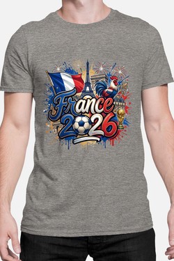 Cdm26 France - Tshirt Homme-NOIR