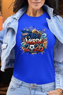 Cdm26 Cabo Verde - Tshirt Femme-BLEU ROI