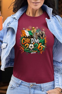 Cdm26 Cote d_ivoire - Tshirt Femme-ROUGE