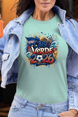 Cdm26 Cabo Verde - Tshirt Femme - FC-VERT CLAIR