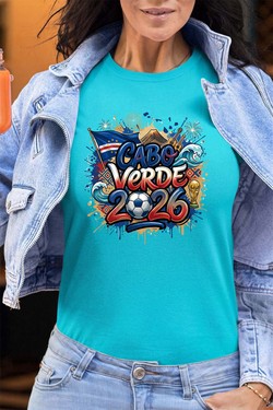 Cdm26 Cabo Verde - Tshirt Femme - FC-VERT CLAIR