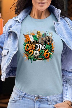 Cdm26 Cote d_ivoire - Tshirt Femme - FC-VERT D EAU