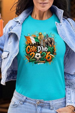 Cdm26 Cote d_ivoire - Tshirt Femme - FC-VERT D EAU