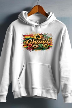 Cdm26 Ghana - Sweat capuche Homme-ROUGE