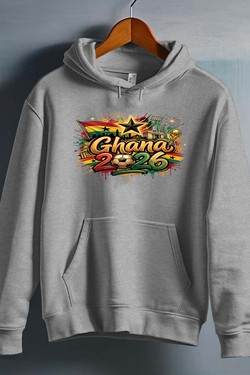 Cdm26 Ghana - Sweat capuche Homme-ROUGE