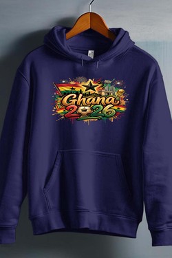 Cdm26 Ghana - Sweat capuche Homme-ROUGE