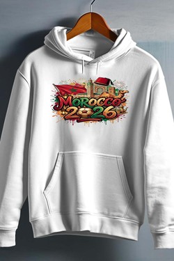 Cdm26 Morocco - Sweat capuche Homme-NOIR