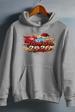 Cdm26 Tunisia - Sweat capuche Homme-BLEU ROI