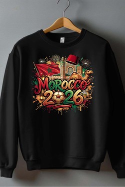Cdm26 Morocco - Sweat Col Rond Homme-NOIR
